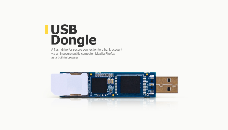 The development of software/hardware system for safe data transfer and protected USB dongle for online banking
