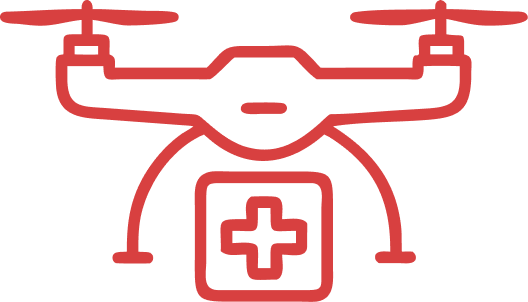 Katastrophenhilfe, medizinischer Transport mit Drohnen