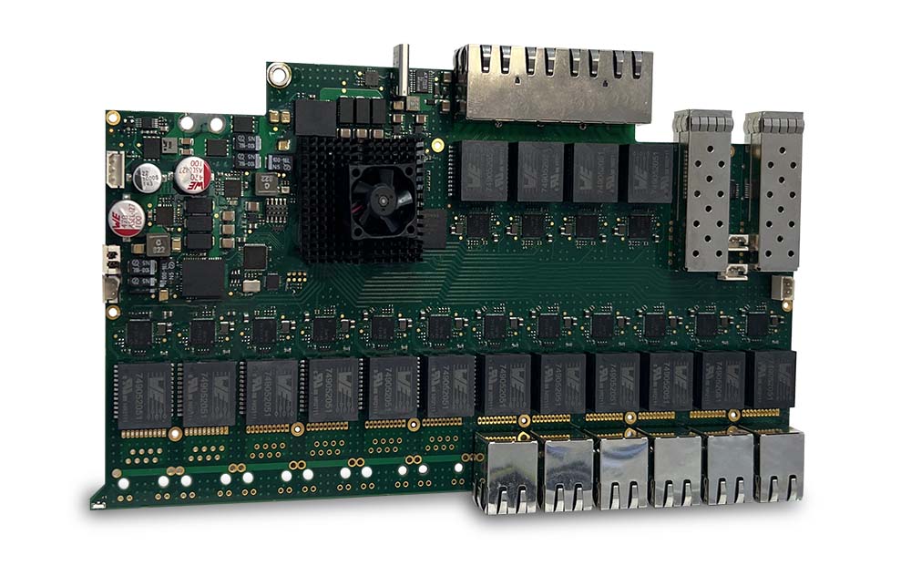 View of the board under the case