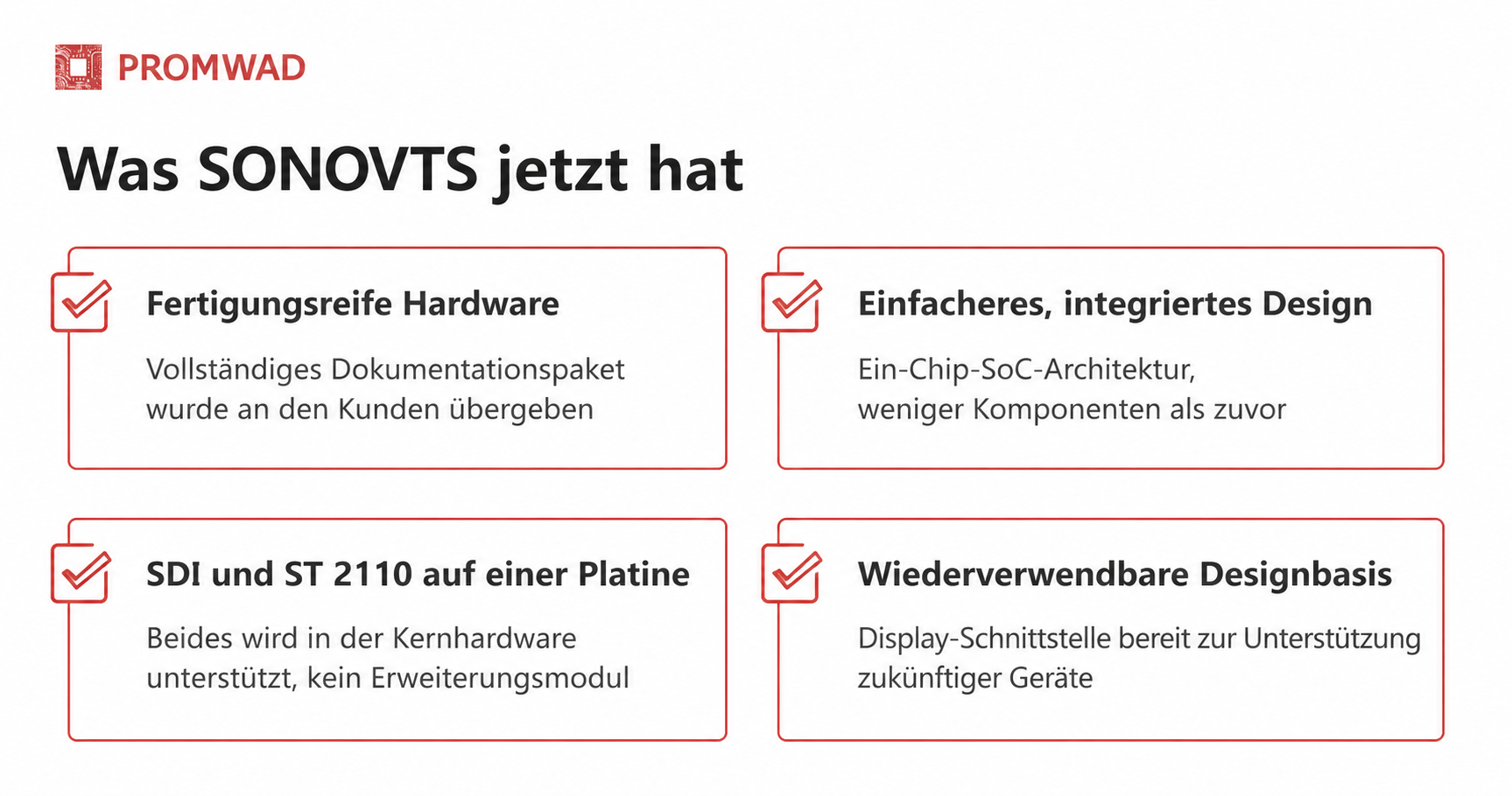 Was SONOVTS jetzt zur Verfügung steht